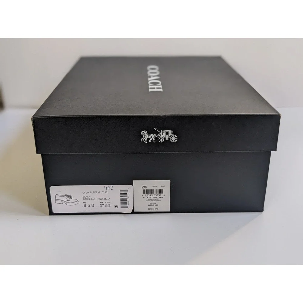 Coach Black EMPTY Shoe Storage Gift Large Cardboard Box ONLY 13.75 x 11 x 5.5